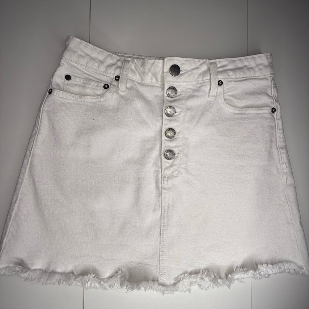 Alice + Olivia Jeans White Denim Button-Up Skirt size 29